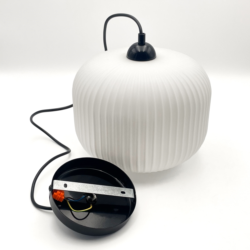 Lustra ar auklu HARMA 1xE27/15W/230V d. 20 cm balta/melna