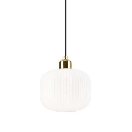 Lustra ar auklu HARMA 1xE27/15W/230V d. 20 cm balta/zelta