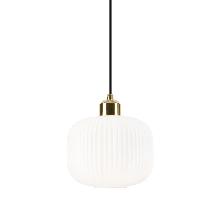Lustra ar auklu HARMA 1xE27/15W/230V d. 20 cm balta/zelta
