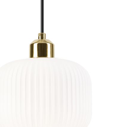 Lustra ar auklu HARMA 1xE27/15W/230V d. 20 cm balta/zelta