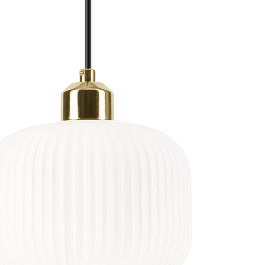 Lustra ar auklu HARMA 1xE27/15W/230V d. 20 cm balta/zelta