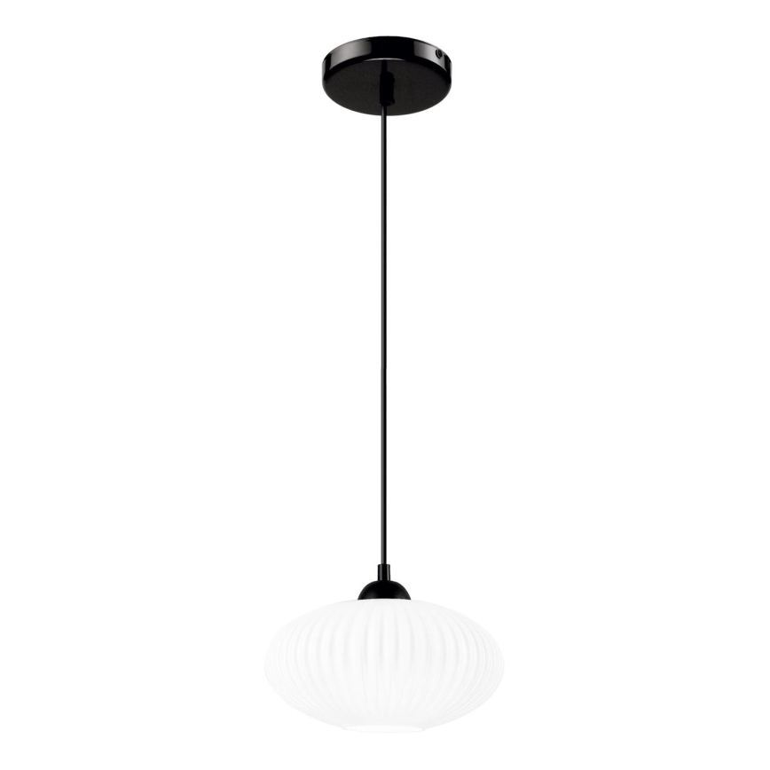 Lustra ar auklu HARMA 1xE27/15W/230V d. 25 cm balta/melna