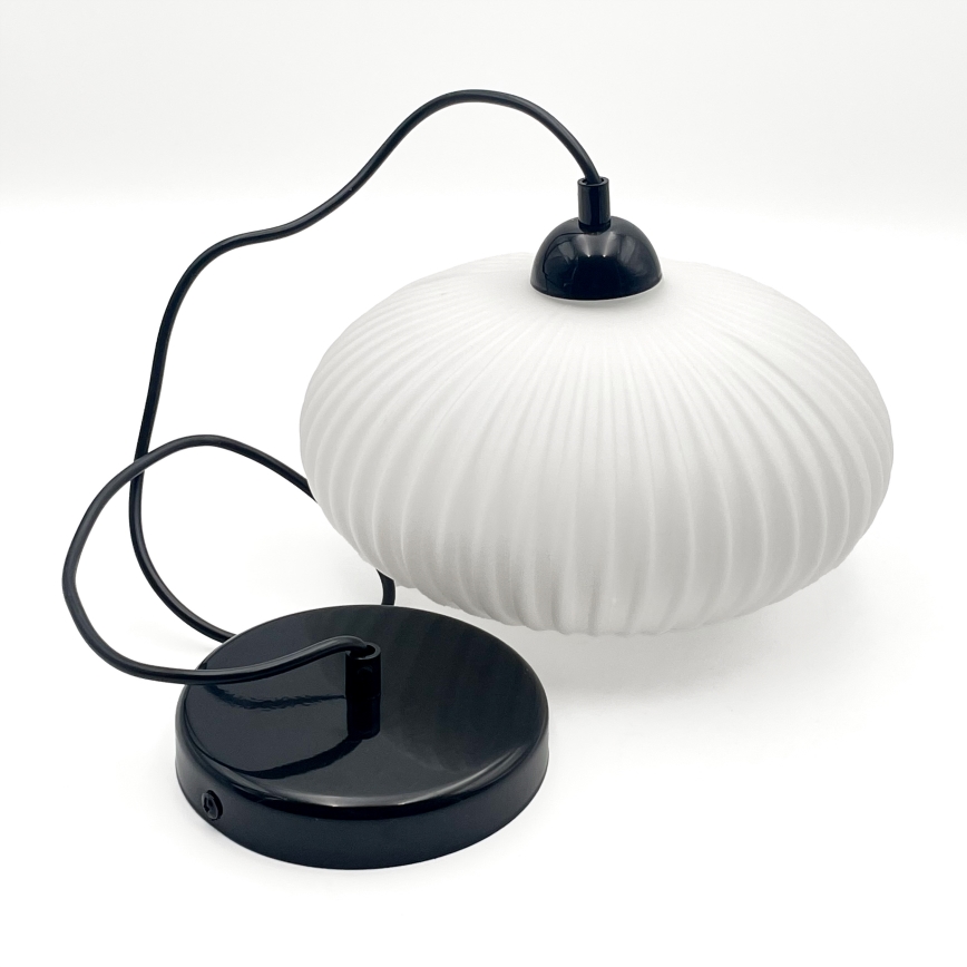 Lustra ar auklu HARMA 1xE27/15W/230V d. 25 cm balta/melna