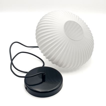 Lustra ar auklu HARMA 1xE27/15W/230V d. 25 cm balta/melna