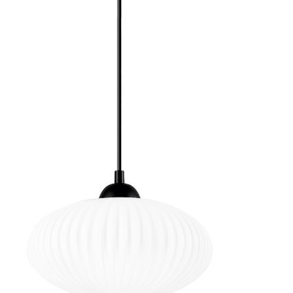 Lustra ar auklu HARMA 1xE27/15W/230V d. 25 cm balta/melna