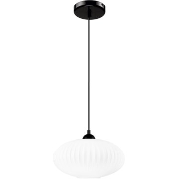 Lustra ar auklu HARMA 1xE27/15W/230V d. 30 cm balta/melna