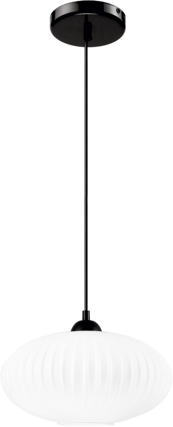 Lustra ar auklu HARMA 1xE27/15W/230V d. 30 cm balta/melna