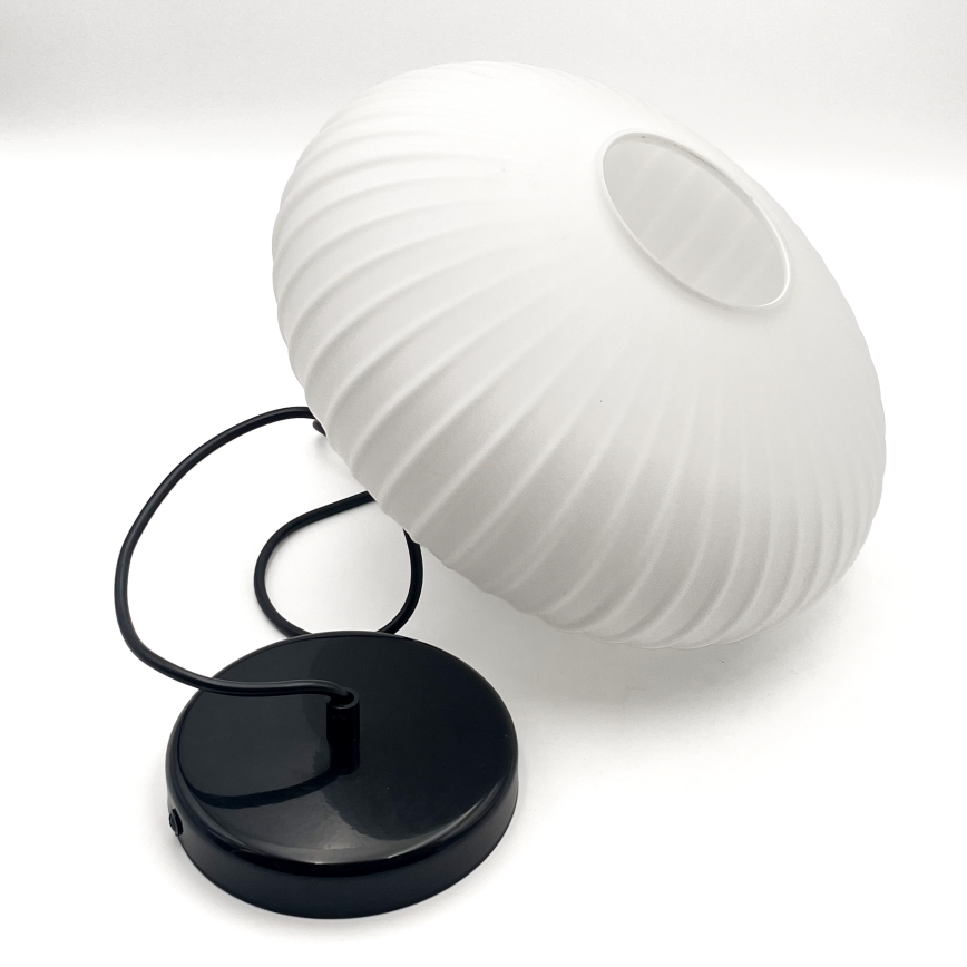 Lustra ar auklu HARMA 1xE27/15W/230V d. 30 cm balta/melna
