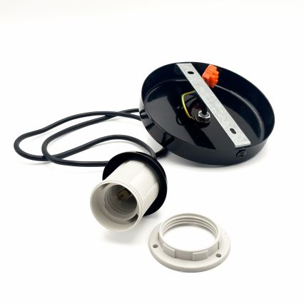 Lustra ar auklu HARMA 1xE27/15W/230V d. 30 cm balta/melna