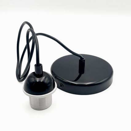Lustra ar auklu HARMA 1xE27/15W/230V d. 30 cm balta/melna