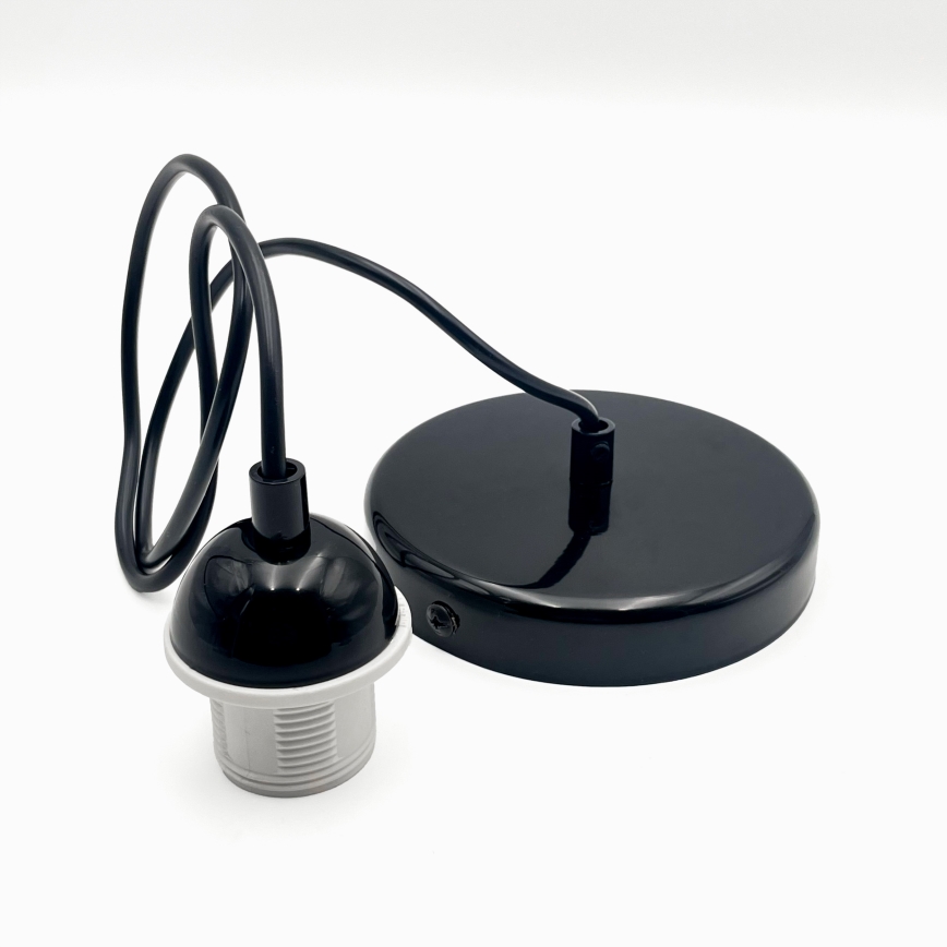 Lustra ar auklu HARMA 1xE27/15W/230V d. 30 cm balta/melna