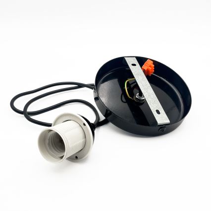 Lustra ar auklu HARMA 1xE27/15W/230V d. 30 cm balta/melna