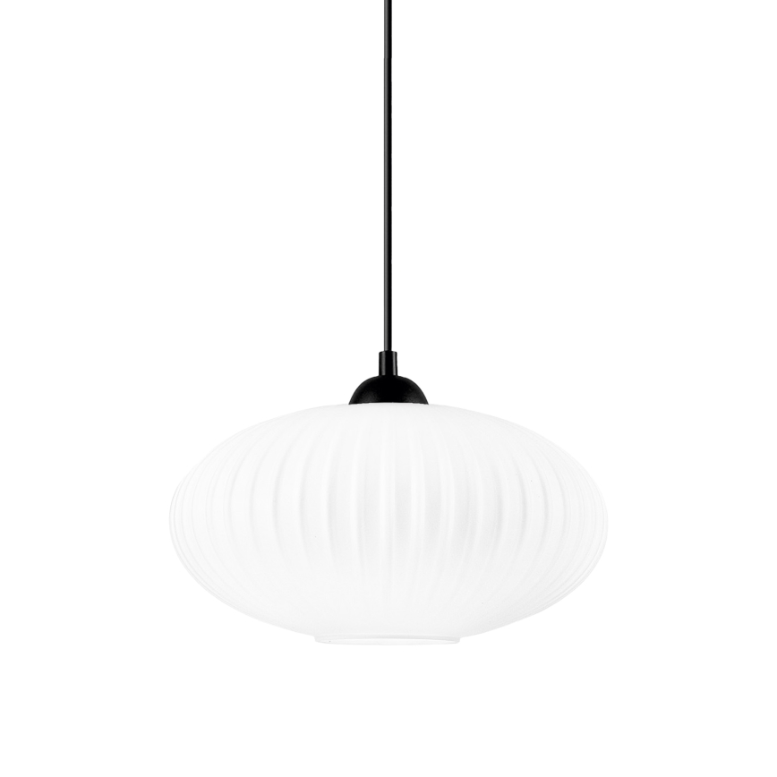 Lustra ar auklu HARMA 1xE27/15W/230V d. 30 cm balta/melna