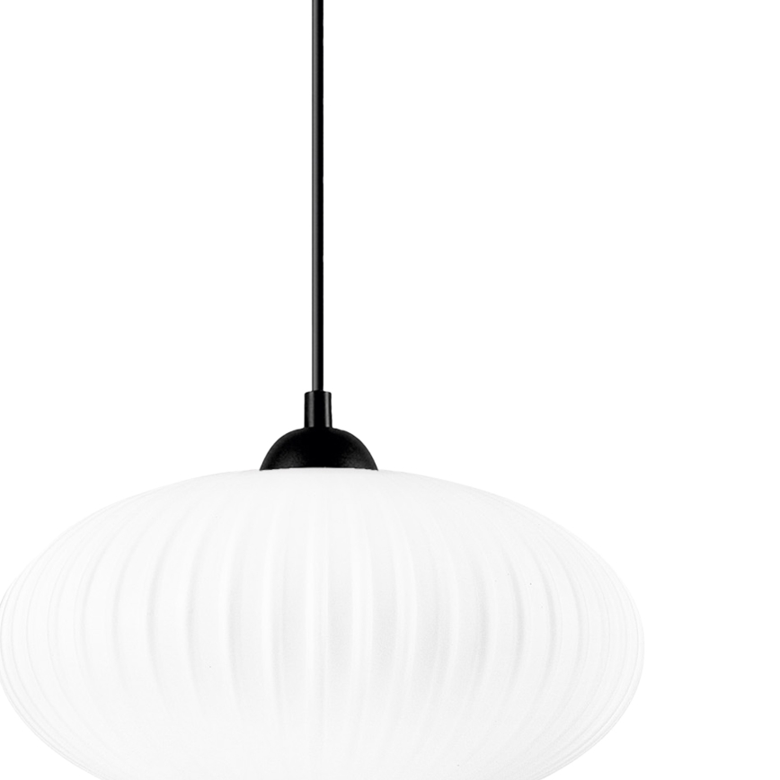 Lustra ar auklu HARMA 1xE27/15W/230V d. 30 cm balta/melna