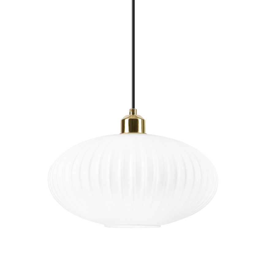 Lustra ar auklu HARMA 1xE27/15W/230V d. 30 cm balta/zelta