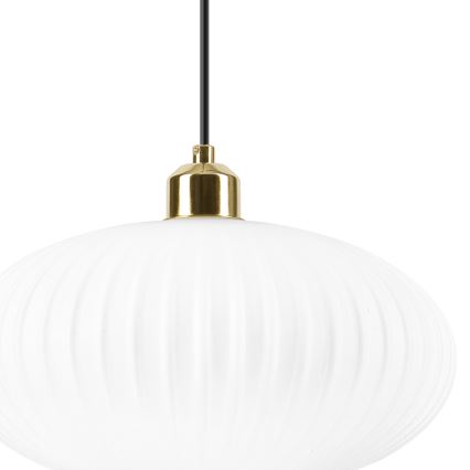 Lustra ar auklu HARMA 1xE27/15W/230V d. 30 cm balta/zelta