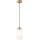 Lustra ar auklu HARMONY 1xE27/15W/230V d. 14 cm balta/ozols