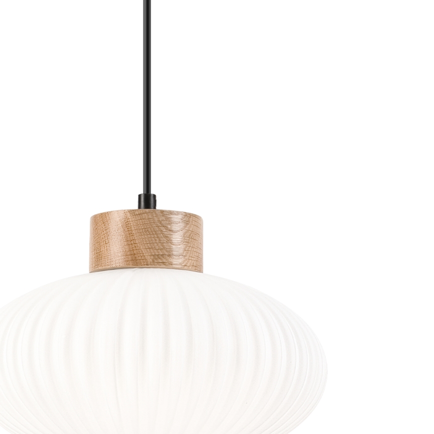 Lustra ar auklu HARMONY 1xE27/15W/230V d. 25 cm balta/ozols