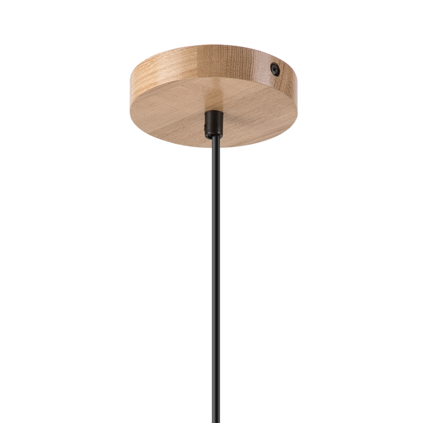 Lustra ar auklu HARMONY 1xE27/15W/230V d. 25 cm balta/ozols