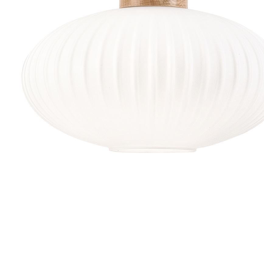 Lustra ar auklu HARMONY 1xE27/15W/230V d. 30 cm balta/ozols