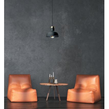 Lustra ar auklu HEBE 1xE27/60W/230V melna