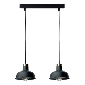 Lustra ar auklu HEBE 2xE27/60W/230V melna