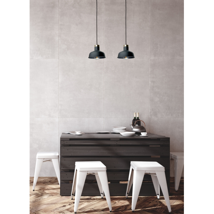 Lustra ar auklu HEBE 2xE27/60W/230V melna