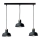 Lustra ar auklu HEBE 3xE27/60W/230V melna