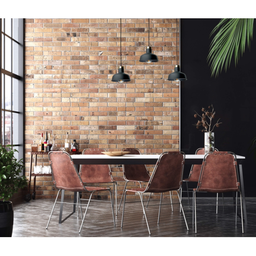 Lustra ar auklu HEBE 3xE27/60W/230V melna