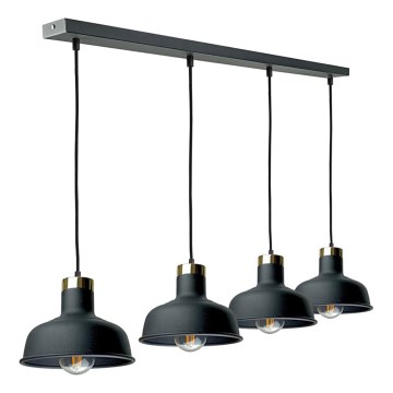 Lustra ar auklu HEBE 4xE27/60W/230V melna
