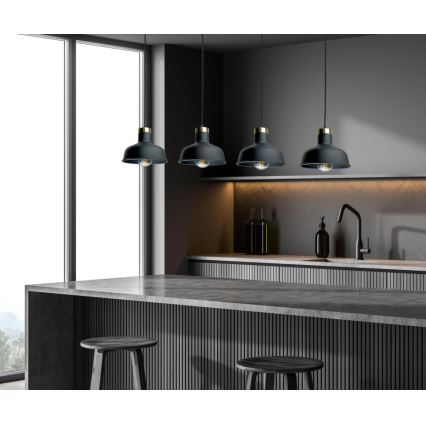 Lustra ar auklu HEBE 4xE27/60W/230V melna