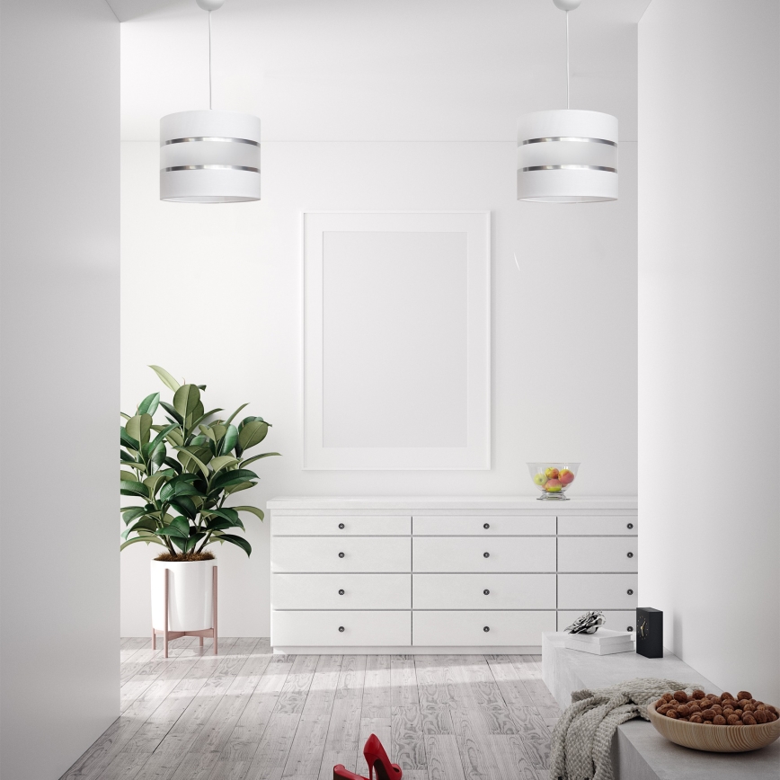 Lustra ar auklu HELEN 1xE27/15W/230V balta