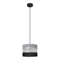 Lustra ar auklu HELEN 1xE27/15W/230V d. 20 cm melna/pelēka/sudraba