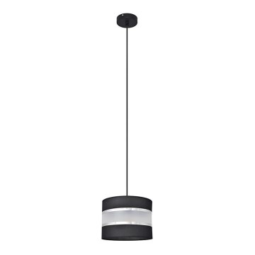 Lustra ar auklu HELEN 1xE27/15W/230V d. 20 cm melna/sudraba