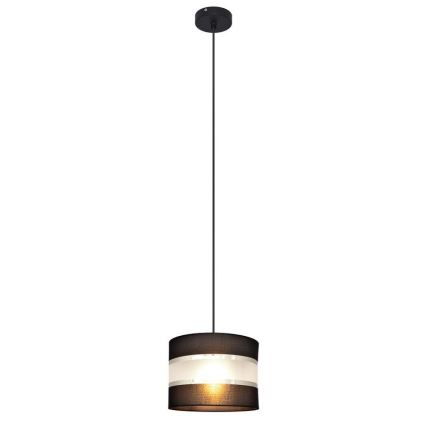 Lustra ar auklu HELEN 1xE27/15W/230V d. 20 cm melna/sudraba
