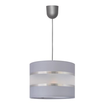 Lustra ar auklu HELEN 1xE27/15W/230V d. 20 cm pelēka/sudraba