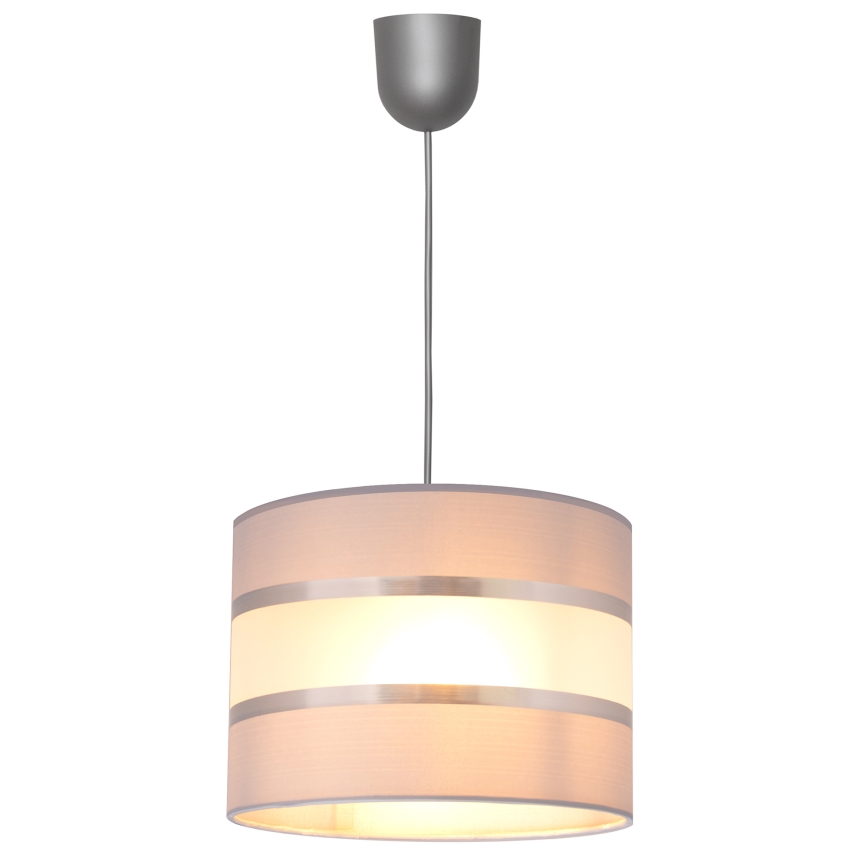 Lustra ar auklu HELEN 1xE27/15W/230V d. 20 cm pelēka/sudraba