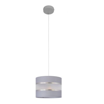 Lustra ar auklu HELEN 1xE27/15W/230V d. 20 cm pelēka/sudraba