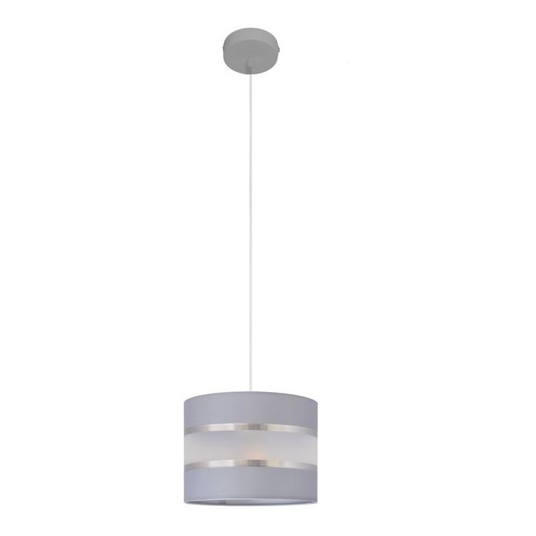 Lustra ar auklu HELEN 1xE27/15W/230V d. 20 cm pelēka/sudraba
