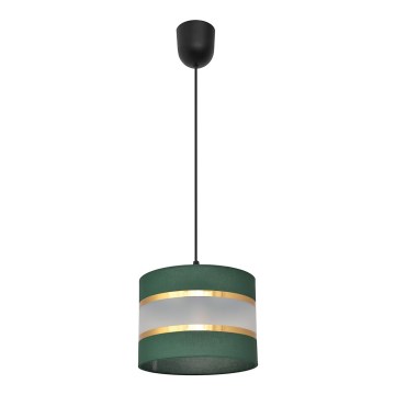 Lustra ar auklu HELEN 1xE27/15W/230V d. 20 cm zaļa/zelta