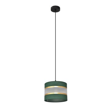 Lustra ar auklu HELEN 1xE27/15W/230V d. 20 cm zaļa/zelta