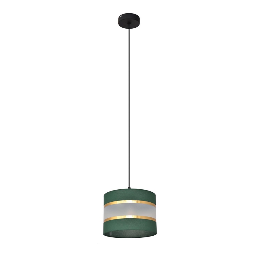 Lustra ar auklu HELEN 1xE27/15W/230V d. 20 cm zaļa/zelta