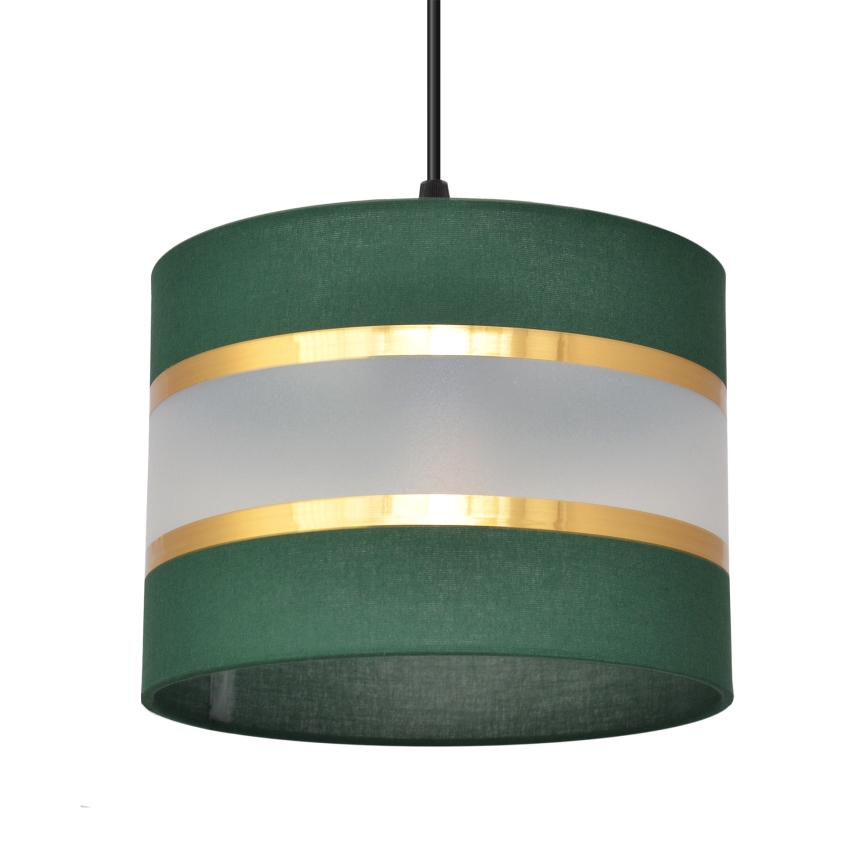 Lustra ar auklu HELEN 1xE27/15W/230V d. 20 cm zaļa/zelta