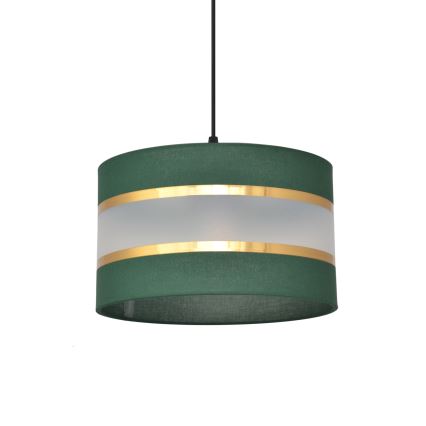 Lustra ar auklu HELEN 1xE27/15W/230V d. 25 cm zaļa/zelta