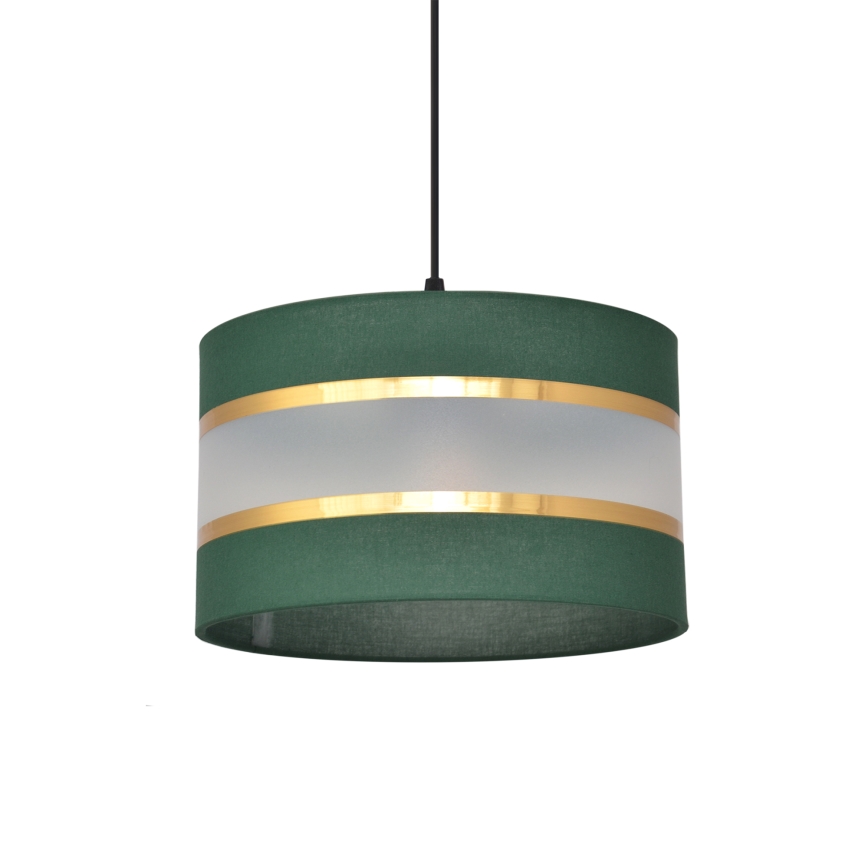 Lustra ar auklu HELEN 1xE27/15W/230V d. 25 cm zaļa/zelta