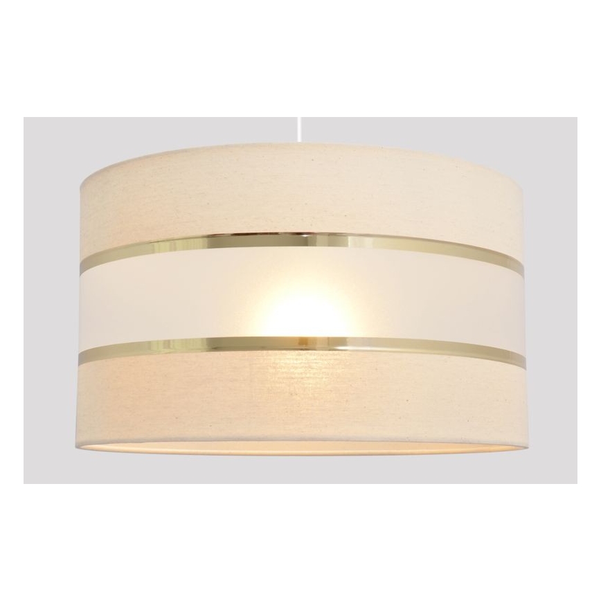 Lustra ar auklu HELEN 1xE27/15W/230V d. 35 cm krēmkrāsa/zeltaina