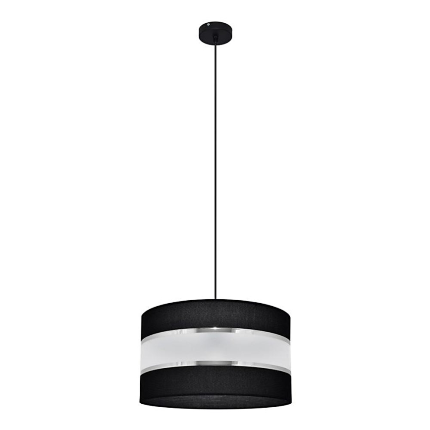Lustra ar auklu HELEN 1xE27/15W/230V d. 35 cm melna/sudraba