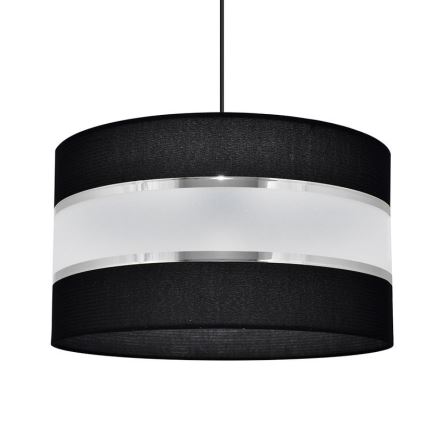 Lustra ar auklu HELEN 1xE27/15W/230V d. 35 cm melna/sudraba