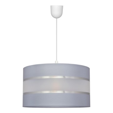 Lustra ar auklu HELEN 1xE27/15W/230V d. 35 cm pelēka/sudraba