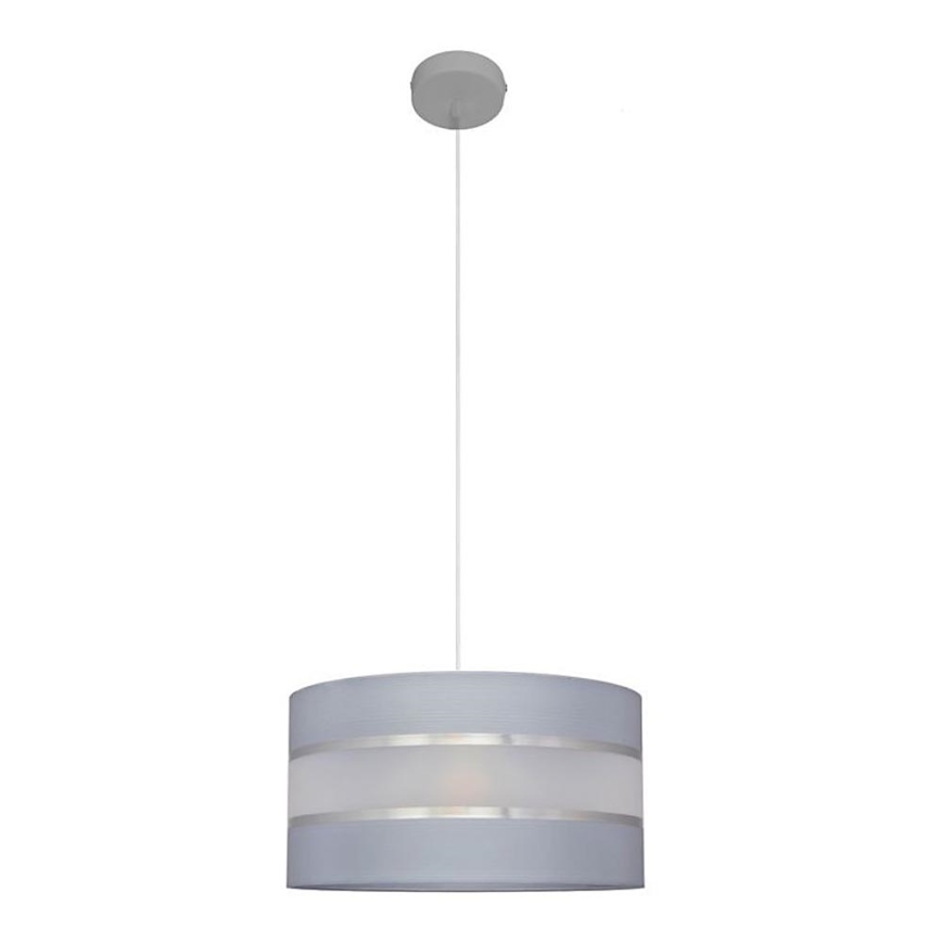 Lustra ar auklu HELEN 1xE27/15W/230V d. 35 cm pelēka/sudraba